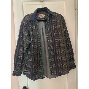 Tribal print button up